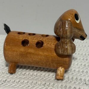 Wooden Dog pencil holder
